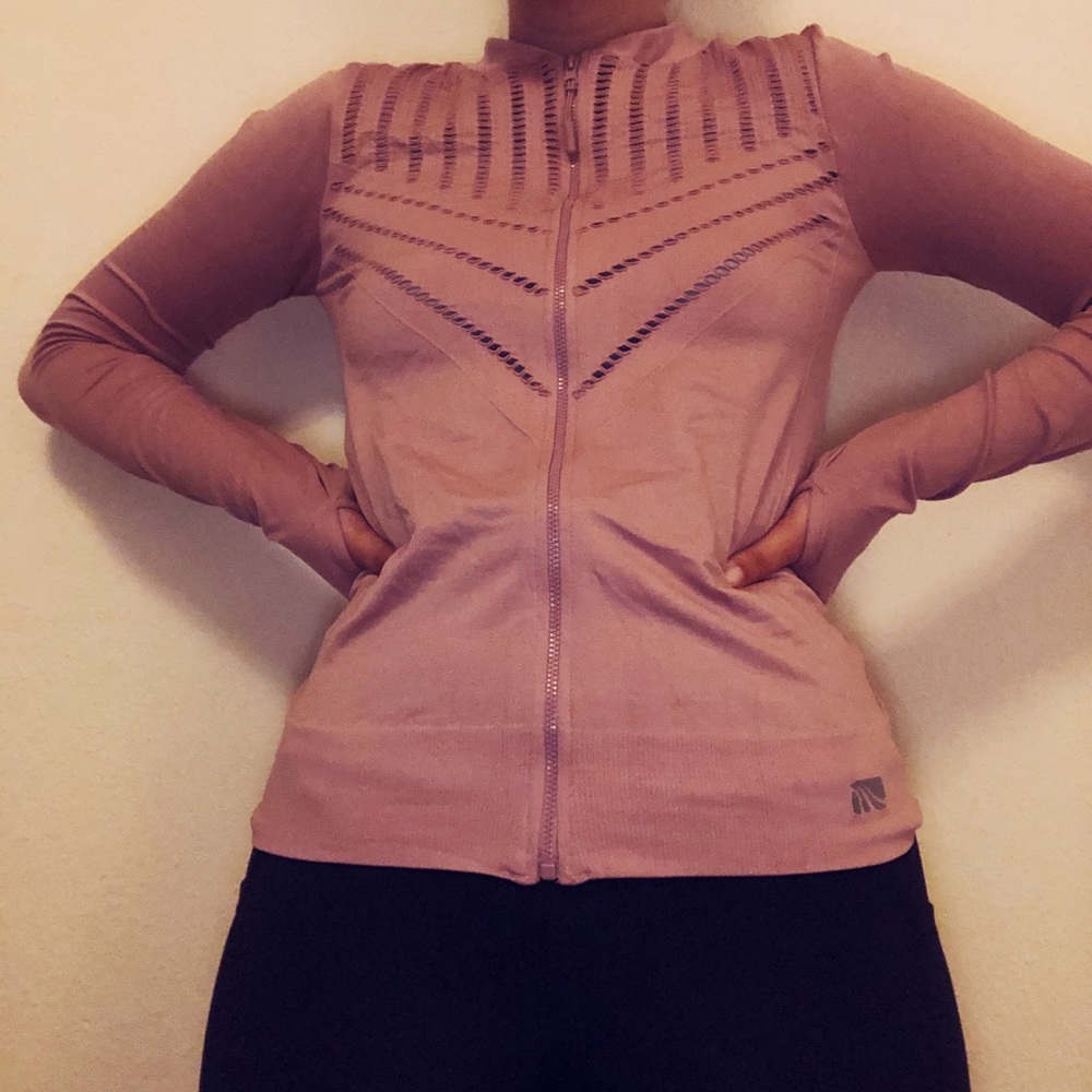 Pink Athletic Track Jacket Lulus - Picture 2 of 4